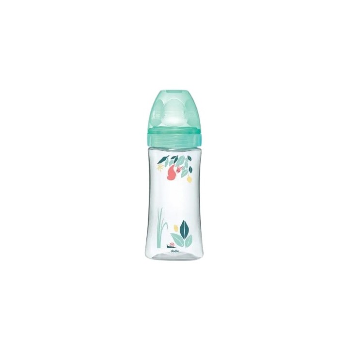 Biberon tétine ronde 3 vitesses débit 3 Vert Forêt - 330ml - Dodie - IllicoPharma