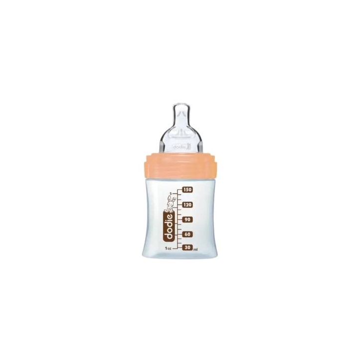 Biberon verre anti-colique Tétine plate Débit 1 Biche 150ml - Dodie - IllicoPharma