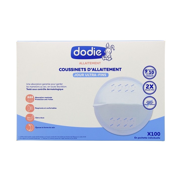 Coussinets d'allaitement Jour - Boîte de 100 - Dodie - IllicoPharma