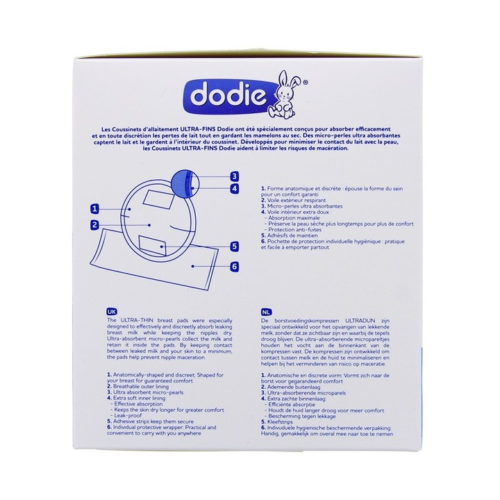 Coussinets d'allaitement Jour - Boîte de 100 - Dodie - IllicoPharma