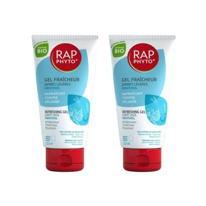 Rap Phyto Gel Fraîcheur Menthol Bio Jambes légères 2x150ml