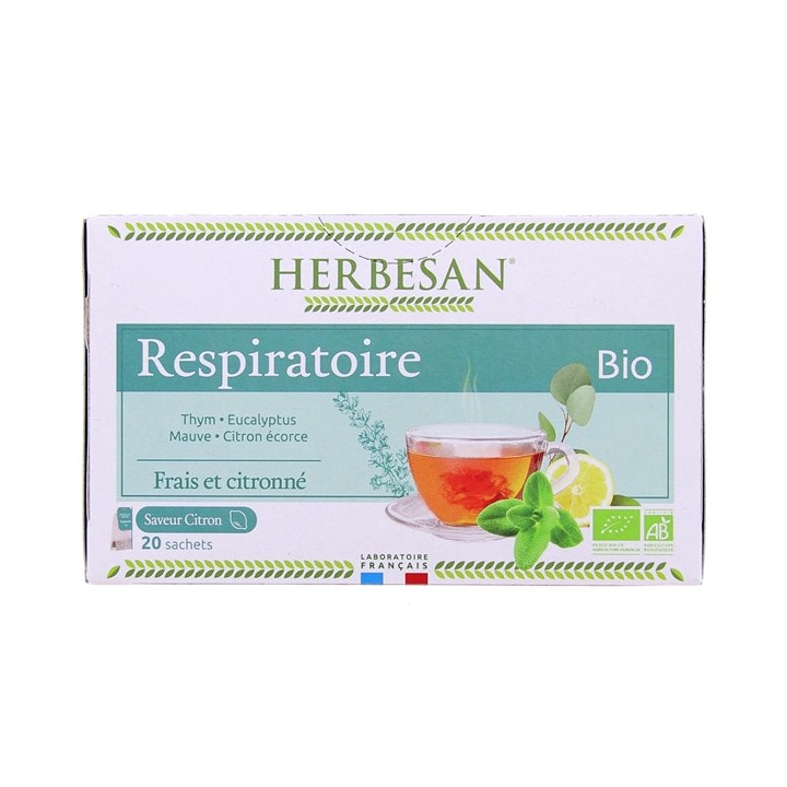 Infusion Respiratoire Bio - 20 sachets - Herbesan - IllicoPharma