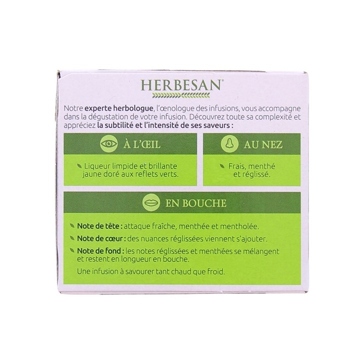 Infusion Menthe Poivrée Bio - 20 sachets - Herbesan - IllicoPharma