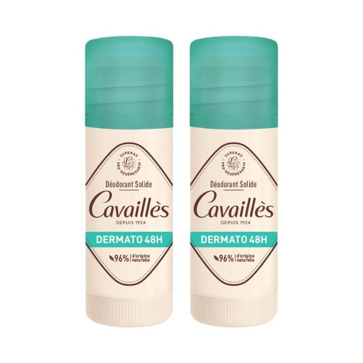 Déodorant Stick Dermato 48h 2x40ml - Cavaillès - IllicoPharma