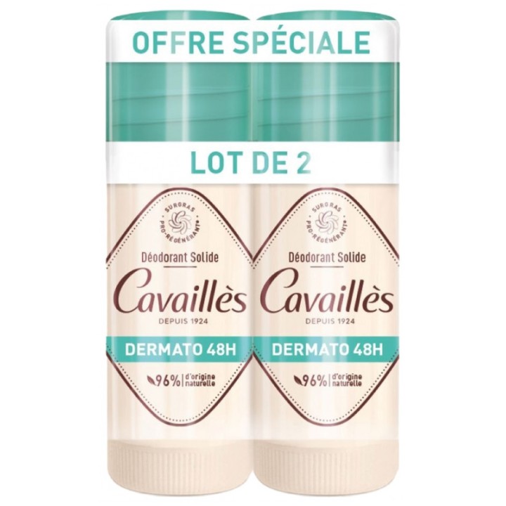 Déodorant Stick Dermato 48h 2x40ml - Cavaillès - IllicoPharma