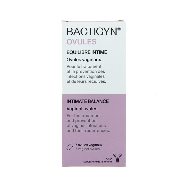 Bactigyn Ovules Equilibre intime - 7 ovules vaginaux - CCD - IllicoPharma