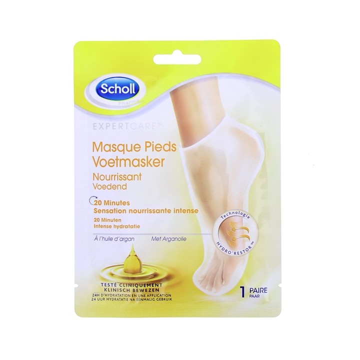 Masque Pieds Nourrissant Huile d'Argan - 1 paire - Scholl - IllicoPharma