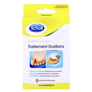 Pansements Traitement Durillons x4 - Scholl - IllicoPharma