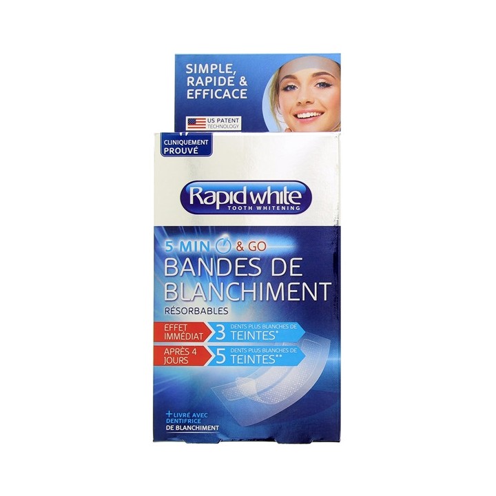 Rapid White Bandes de blanchiment - 8 sachets + 1 tube - IllicoPharma