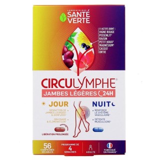 Circulymphe Jambes Légères 24h - 56cpr sécables - Santé Verte - IllicoPharma