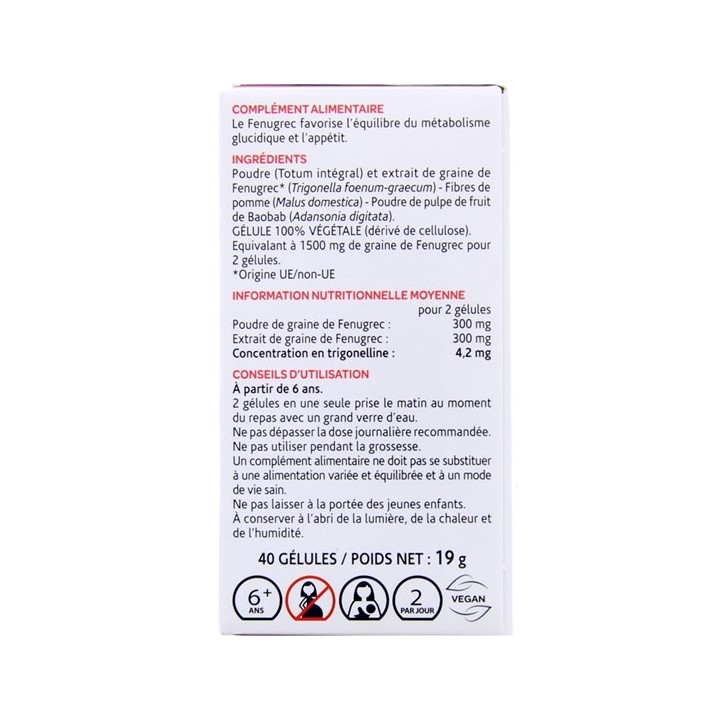 Arkogelules Fenugrec - 40 gélules - Arkopharma - Métabolisme
