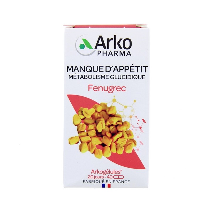 Arkogelules Fenugrec - 40 gélules - Arkopharma - Métabolisme