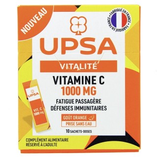 Vitamine C 1000mg Vitalité - 10 sachets - UPSA - IllicoPharma