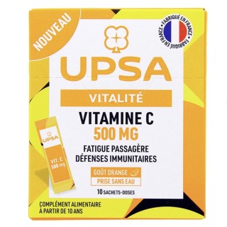 Vitamine C 500mg Vitalité - 10 sachets - UPSA - IllicoPharma