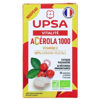 Acérola 1000 Bio Vitalité - 30 comprimés à croquer - UPSA - IllicoPharma
