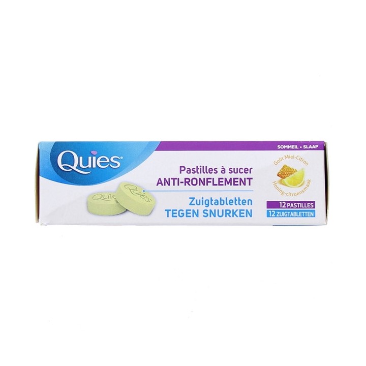 Pastilles à sucer Anti-ronflement Miel citron - 12 pastilles - Quiès - IllicoPharma