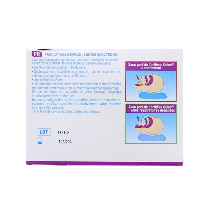 Orthèse d'avancée mandibulaire Anti-ronflement - Quiès - IllicoPharma