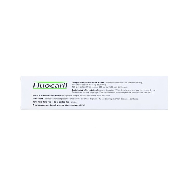 Dentifrice Bi-fluoré 250mg Gel 125ml - Fluocaril - IllicoPharma