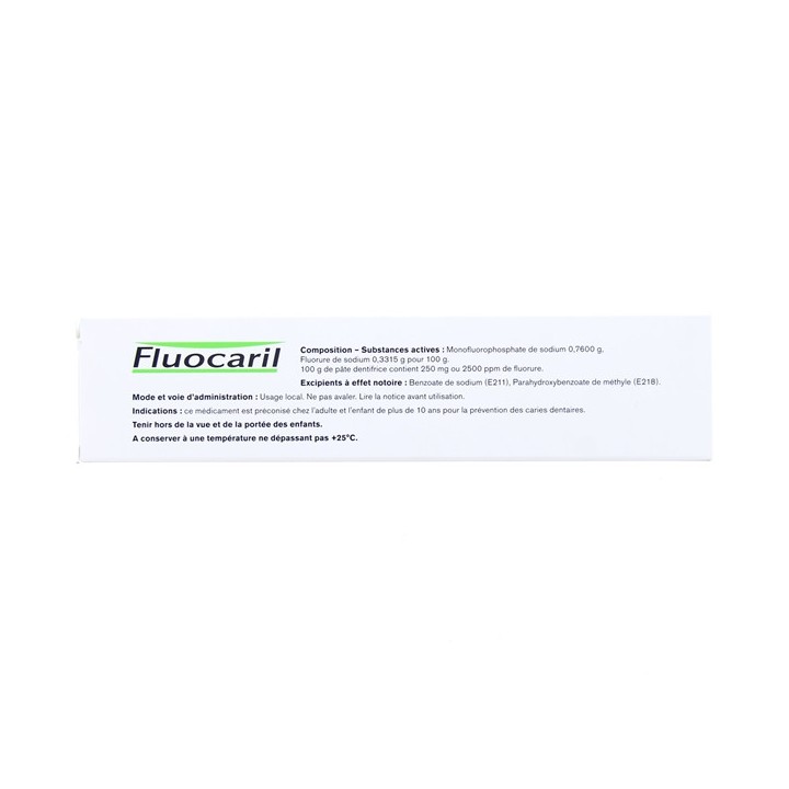 Dentifrice Bi-fluoré 250mg Pâte 125ml - Fluocaril - IllicoPharma