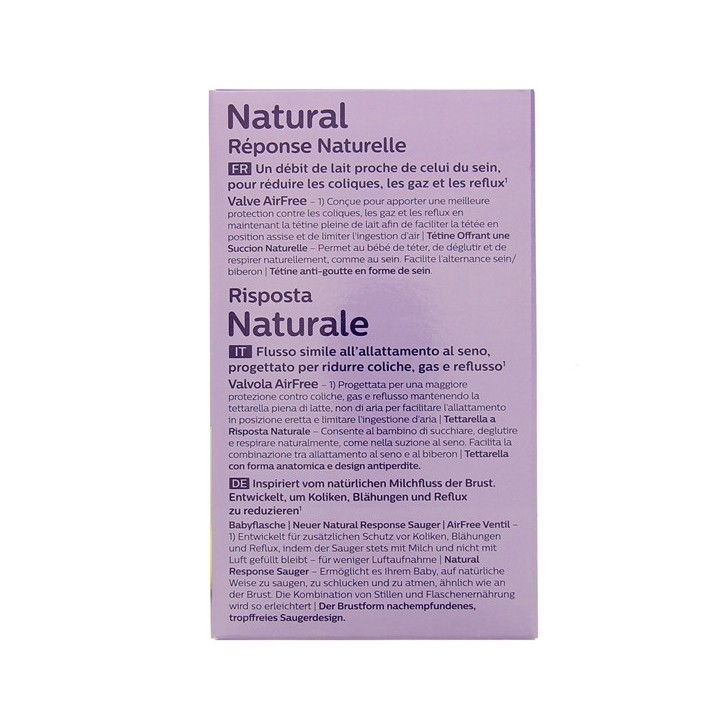 Biberon Natural Response AirFree 0m+ 125ml - Avent - IllicoPharma