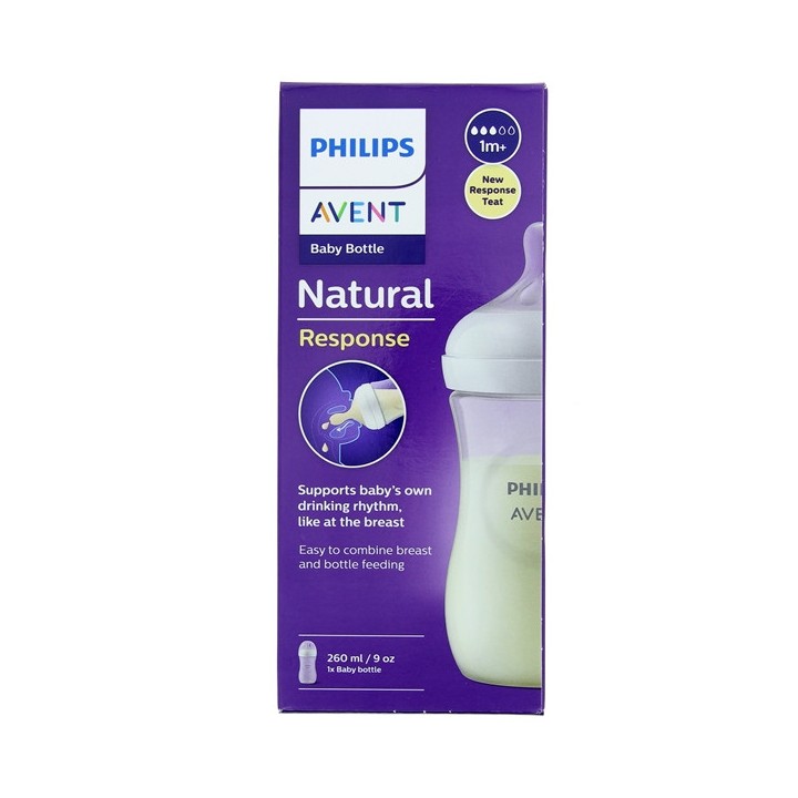 Biberon Natural Response 1m+ 260ml - Avent - IllicoPharma