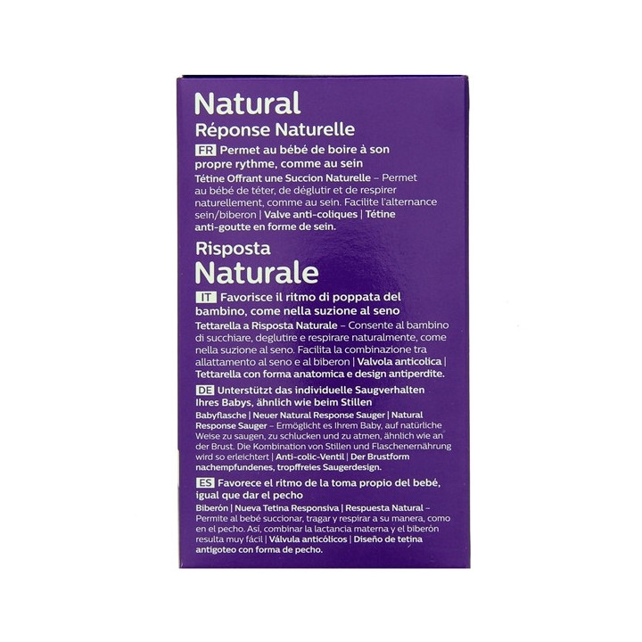 Biberon Natural Response 0m+ 125ml - Avent - IllicoPharma
