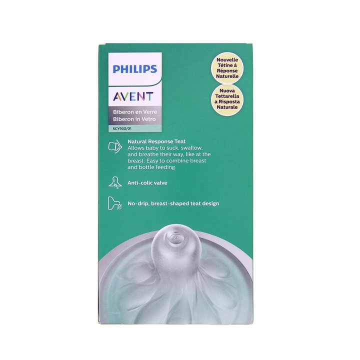 Biberon en verre Natural Response 0m+ 120ml - Avent - IllicoPharma