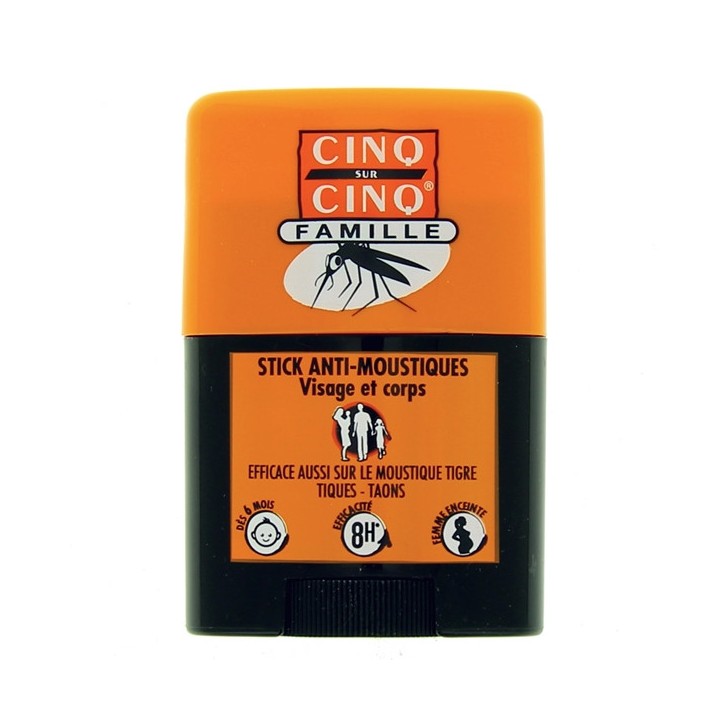 Stick Anti-moustiques Famille 20ml - Cinq sur Cinq - IllicoPharma