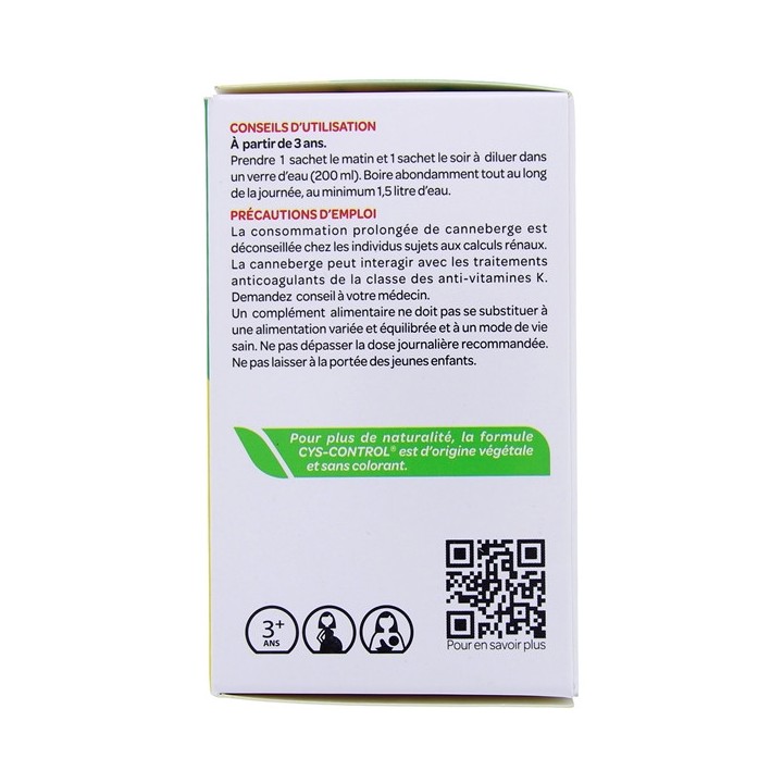 Cys Control Canneberge - 2x20 sachets - Arkopharma - IllicoPharma