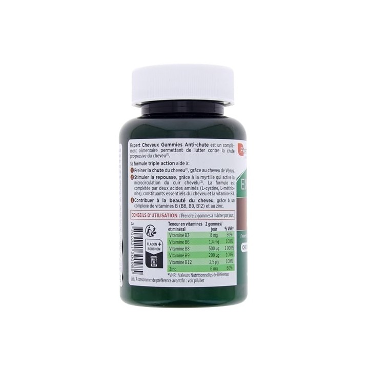 Expert Cheveux Gummies Anti-chute - 60 gommes - Forté Pharma - IllicoPharma