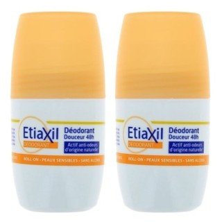 Déo Roll-on Douceur 48h Peaux sensibles 2x50ml - Etiaxil - IllicoParma