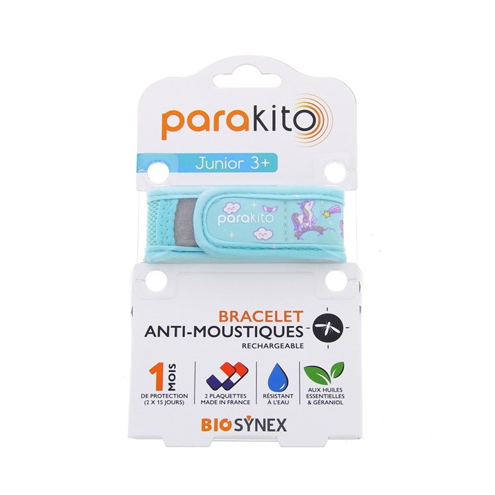 Bracelet Anti-moustiques Junior 3+ Licorne Bleu - PARA'KITO - IllicoPharma