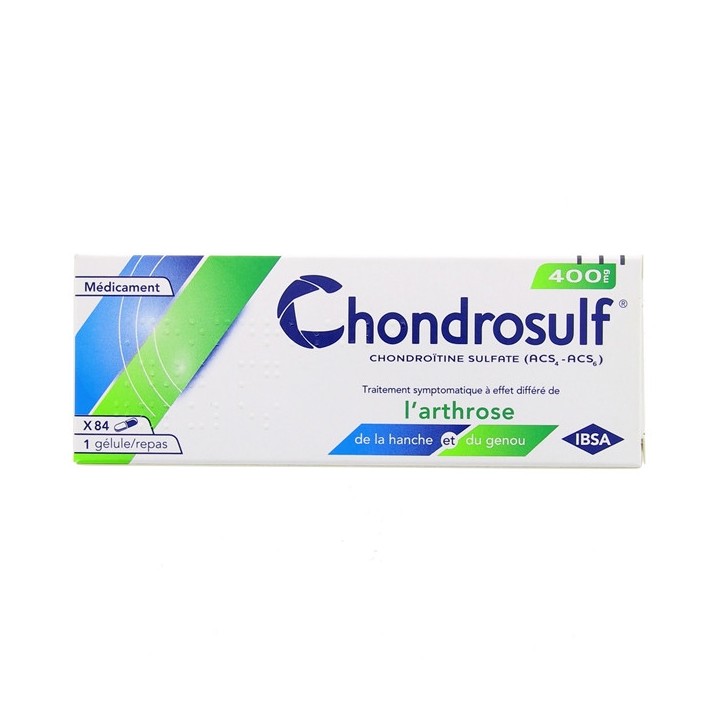 Chondrosulf 400mg Arthrose - 84 gélules - Pharmacie en ligne IllicoPharma