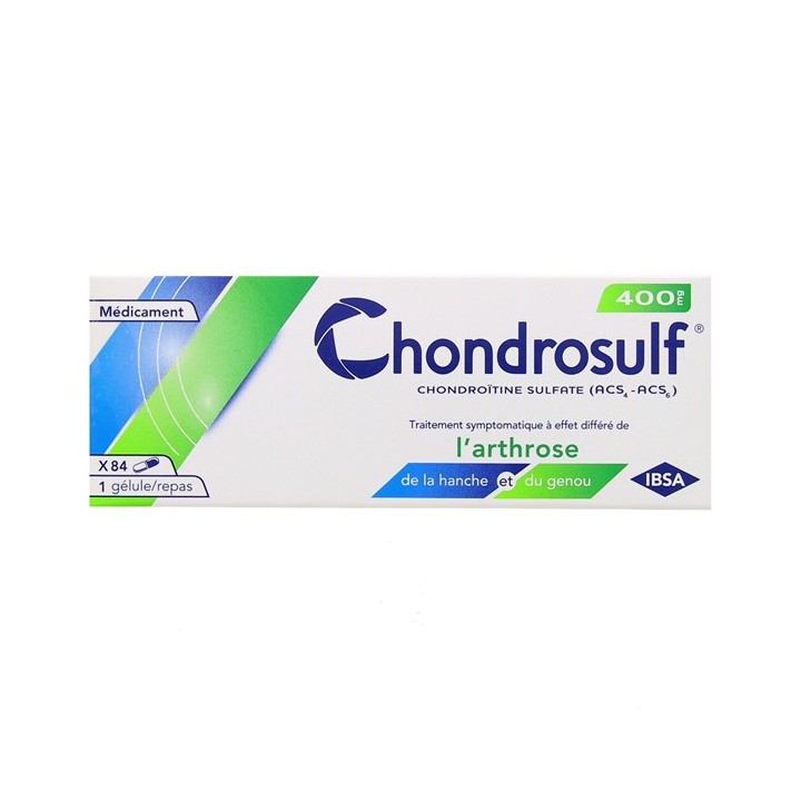 Chondrosulf 400mg Arthrose - 84 gélules - Pharmacie en ligne IllicoPharma