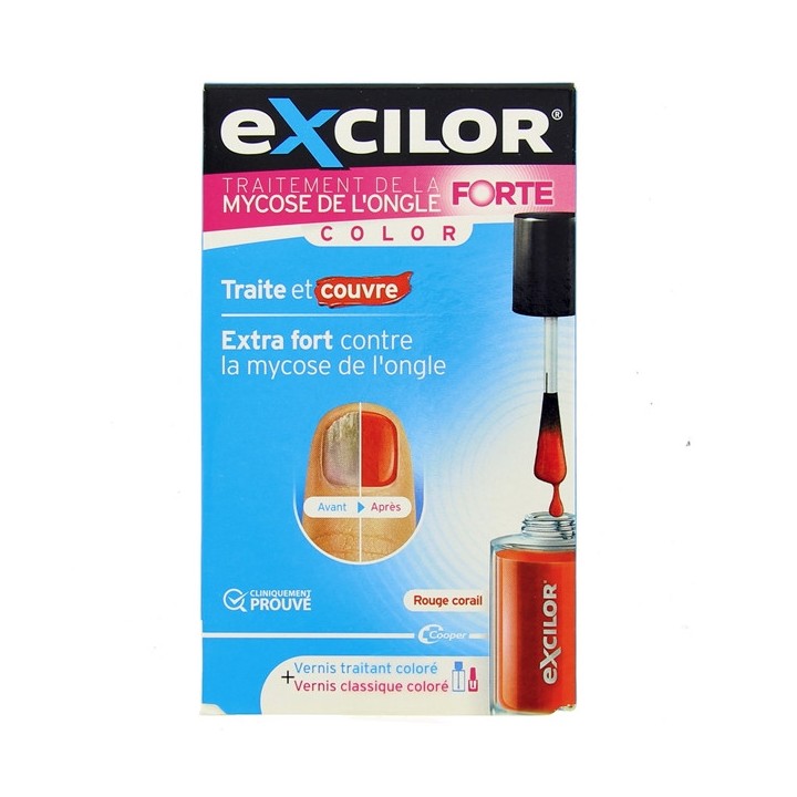 Excilor Forte Color Rouge Corail Mycose de l'ongle 30ml - IllicoPharma