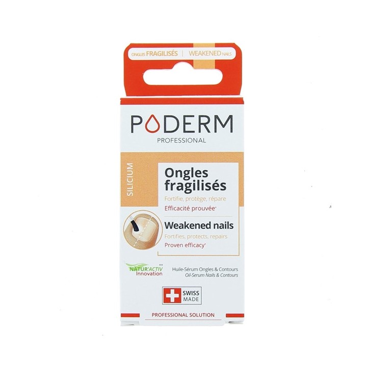 Huile-Sérum Silicium Ongles fragilisés 8ml - Poderm - IllicoPharma