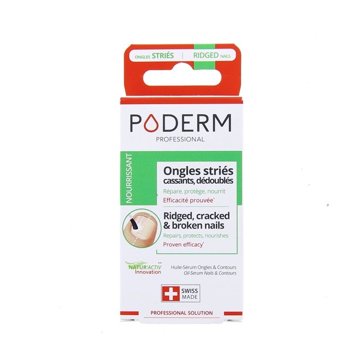 Huile-Sérum Nourrissant Ongles striés 8ml - Poderm - IllicoPharma