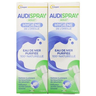 Audispray Hygiène de l'oreille Adulte 2x50ml - Cooper - IllicoPharma