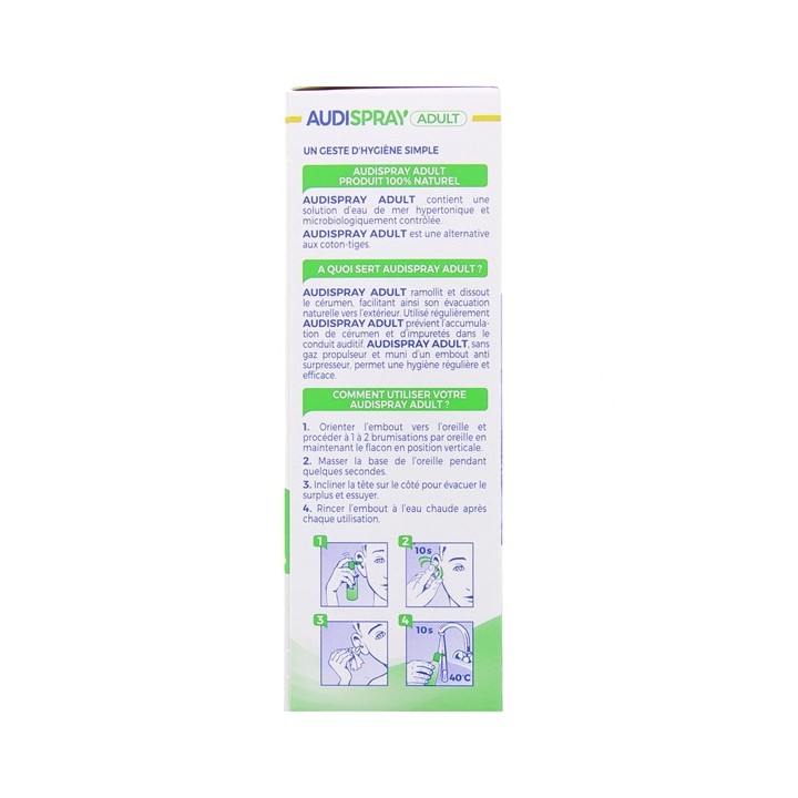 Audispray Hygiène de l'oreille Adulte 2x50ml - Cooper - IllicoPharma