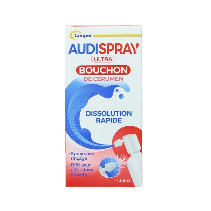 Audispray Ultra Bouchon de cérumen 20ml - Cooper - IllicoPharma