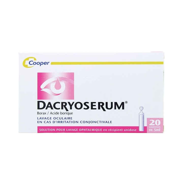 Dacryoserum unidoses 20x5ml - Lavage oculaire - Pharmacie en ligne IllicoPharma