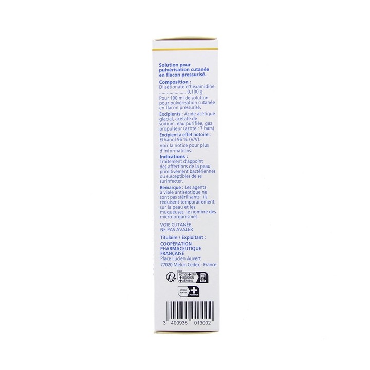 Hexomedine 0,1% Antiseptique Spray 75ml - Cooper - IllicoPharma
