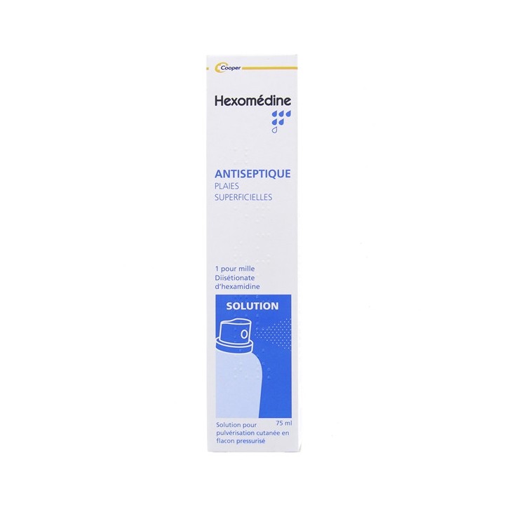 Hexomedine 0,1% Antiseptique Spray 75ml - Cooper - IllicoPharma