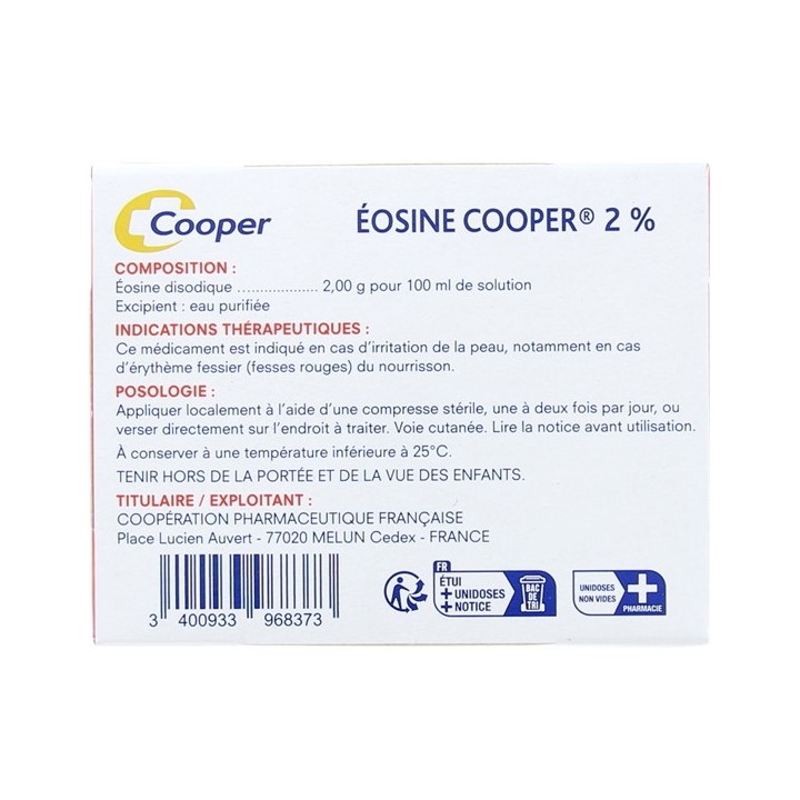 Eosine Cooper 2% - Unidoses 10x2ml- Pharmacie IllicoPharma