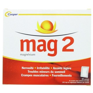 Mag 2 - 30 sachets - Cooper - Médicament Magnésium - IllicoPharma