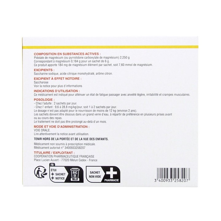 Mag 2 - 30 sachets - Cooper - Médicament Magnésium - IllicoPharma