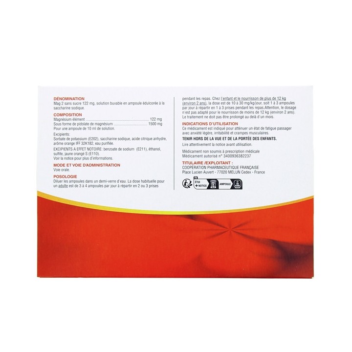 MAG 2 - 30 Ampoules de 10ml - Cooper - Médicament Magnésium - IllicoPharma