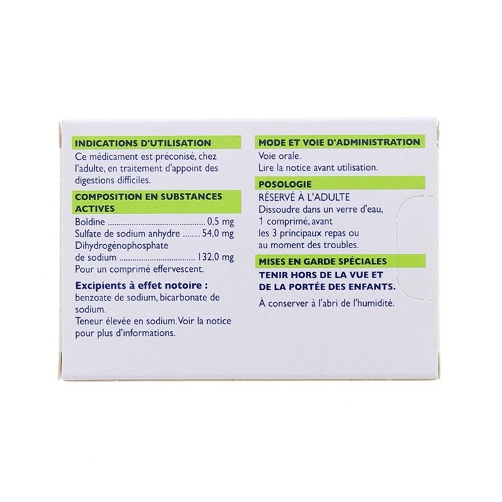 Oxyboldine - 24cpr effervescents - Cooper, Médicament Digestion difficile - Pharmacie IllicoPharma