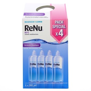 Renu - 4x360ml - Bausch & Lomb - Produits pour lentilles - IllicoPharma