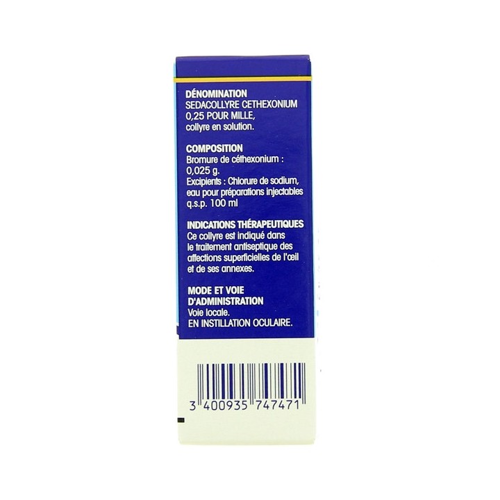 Sedacollyre céthexonium 10ml - Collyre adoucissant - e-Pharmacie IllicoPharma